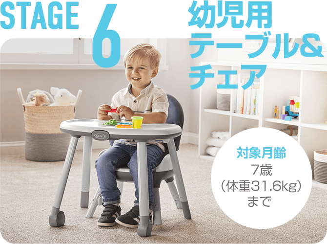 STAGE6 幼児用テーブル＆チェア